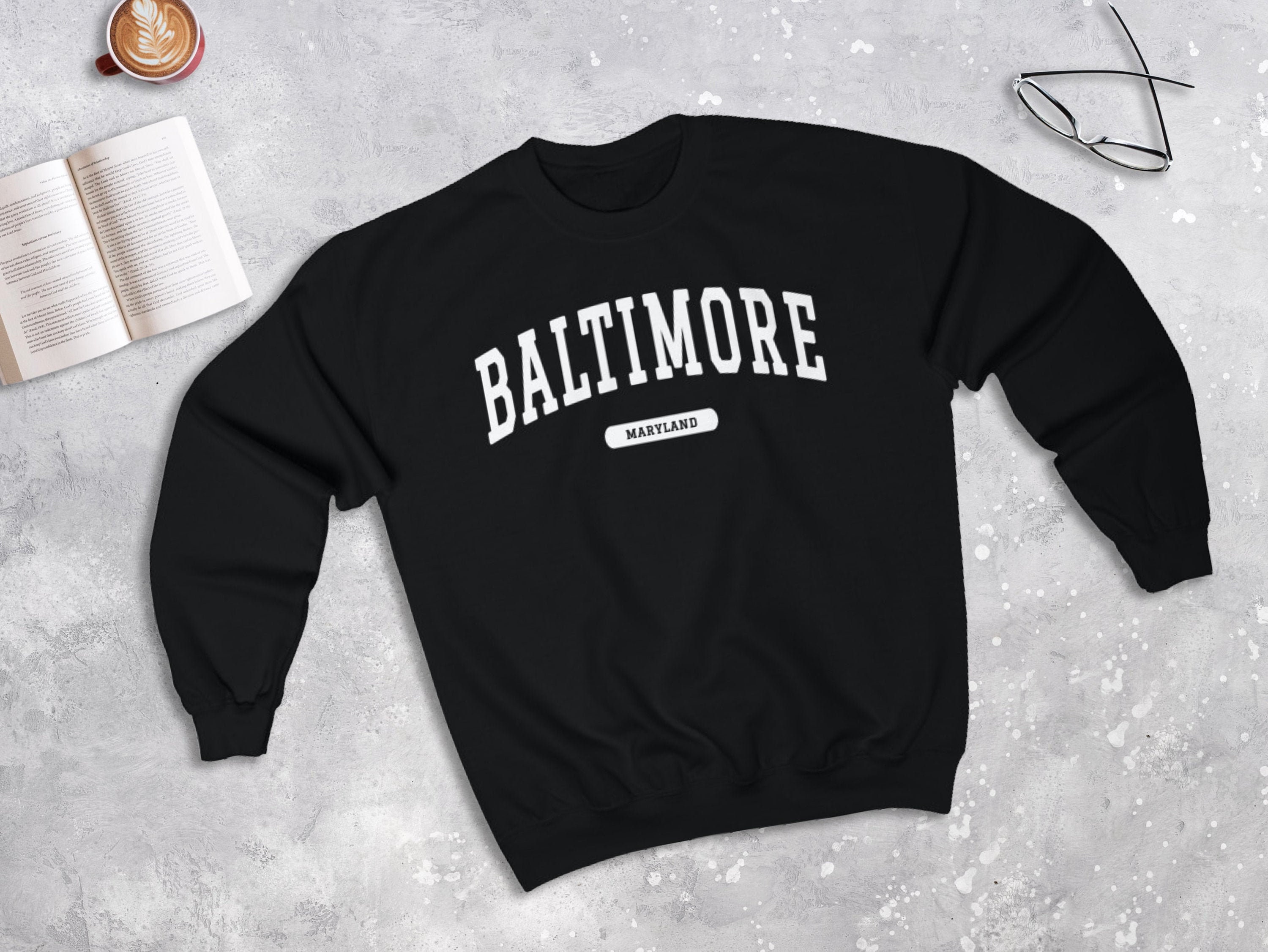 opgraven Professor vat Baltimore Maryland College Style Sweatshirt Baltimore Trui - Etsy België
