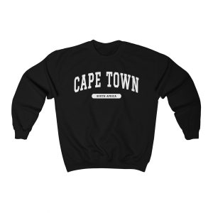 Cape Town South Africa College Style Sweatshirt Black