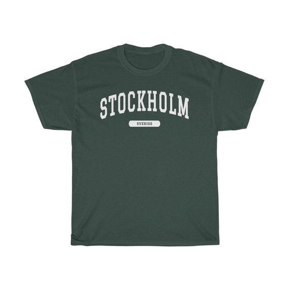 Stockholm Sverige College Style T-shirt, Stockholm T-shirt