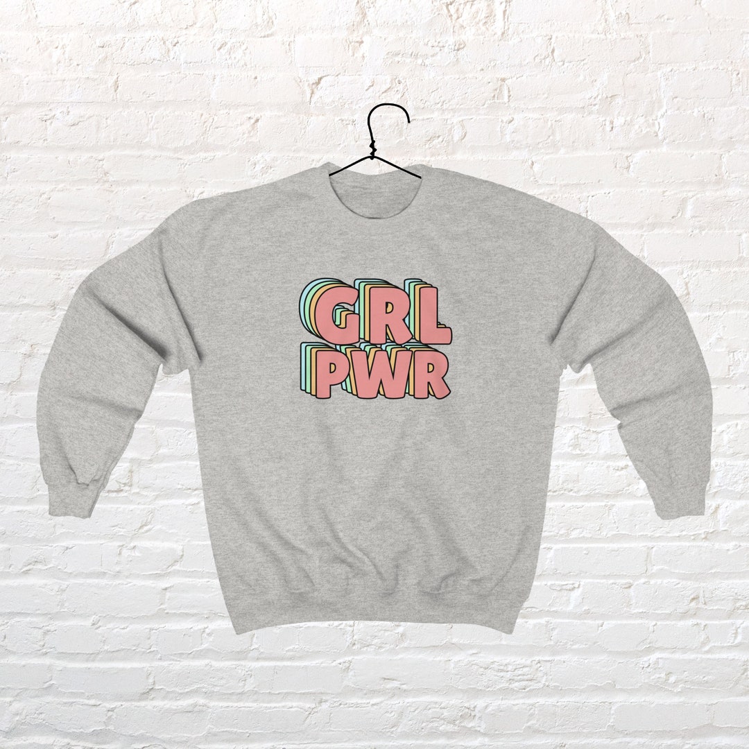GRL PWR Pastel Sweatshirt Girl Power Sweater Etsy