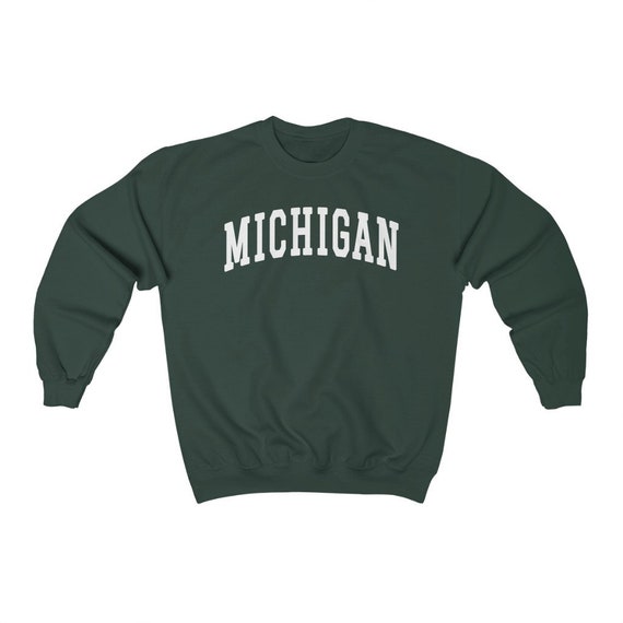 Michigan College Style Sweatshirt Michigan Sweater unisex Etsy Ireland
