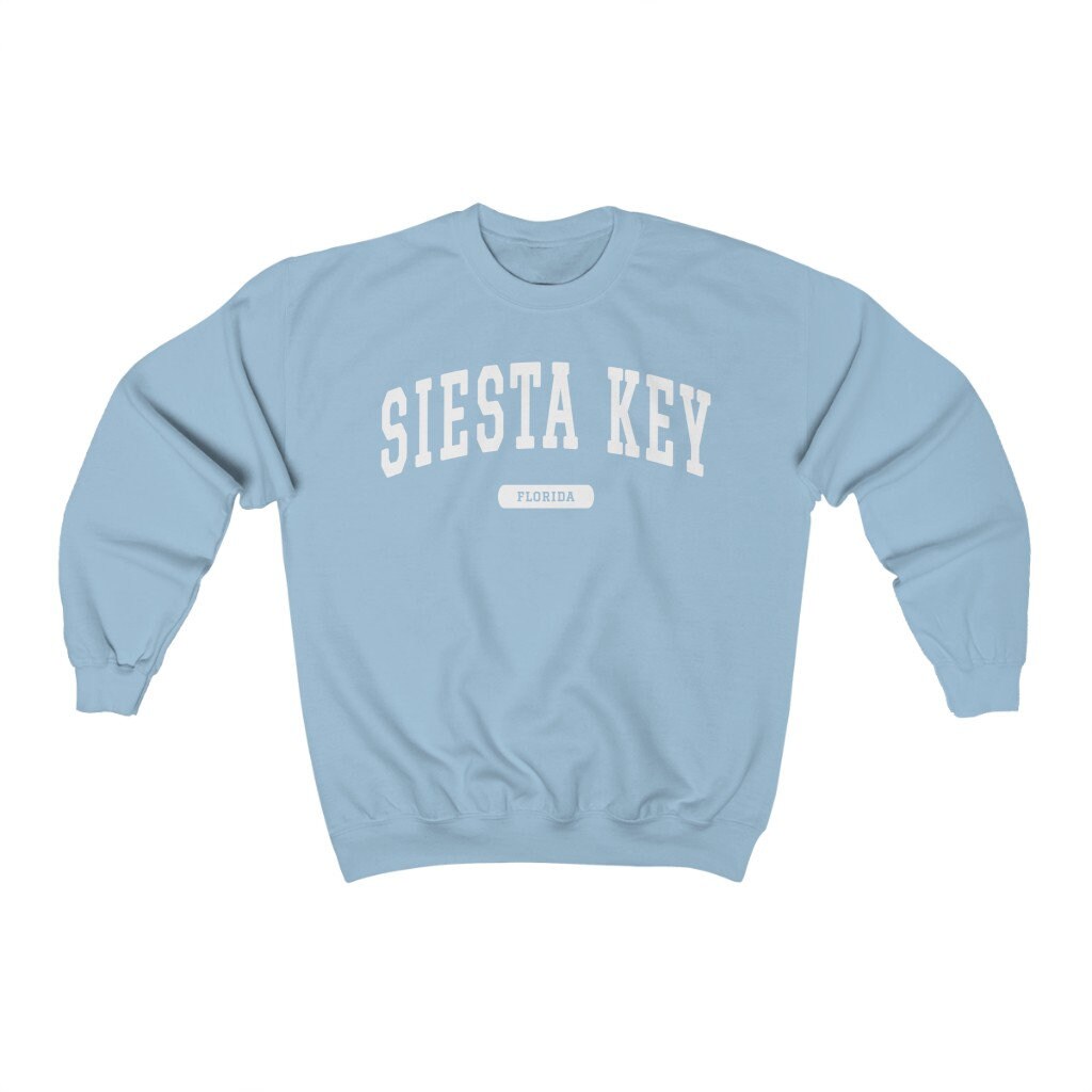 Siesta Key Florida College Style Sweatshirt, Siesta Key FL Sweater 