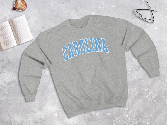 Carolina College Style Blue Sweatshirt Carolina Sweater - Etsy Canada