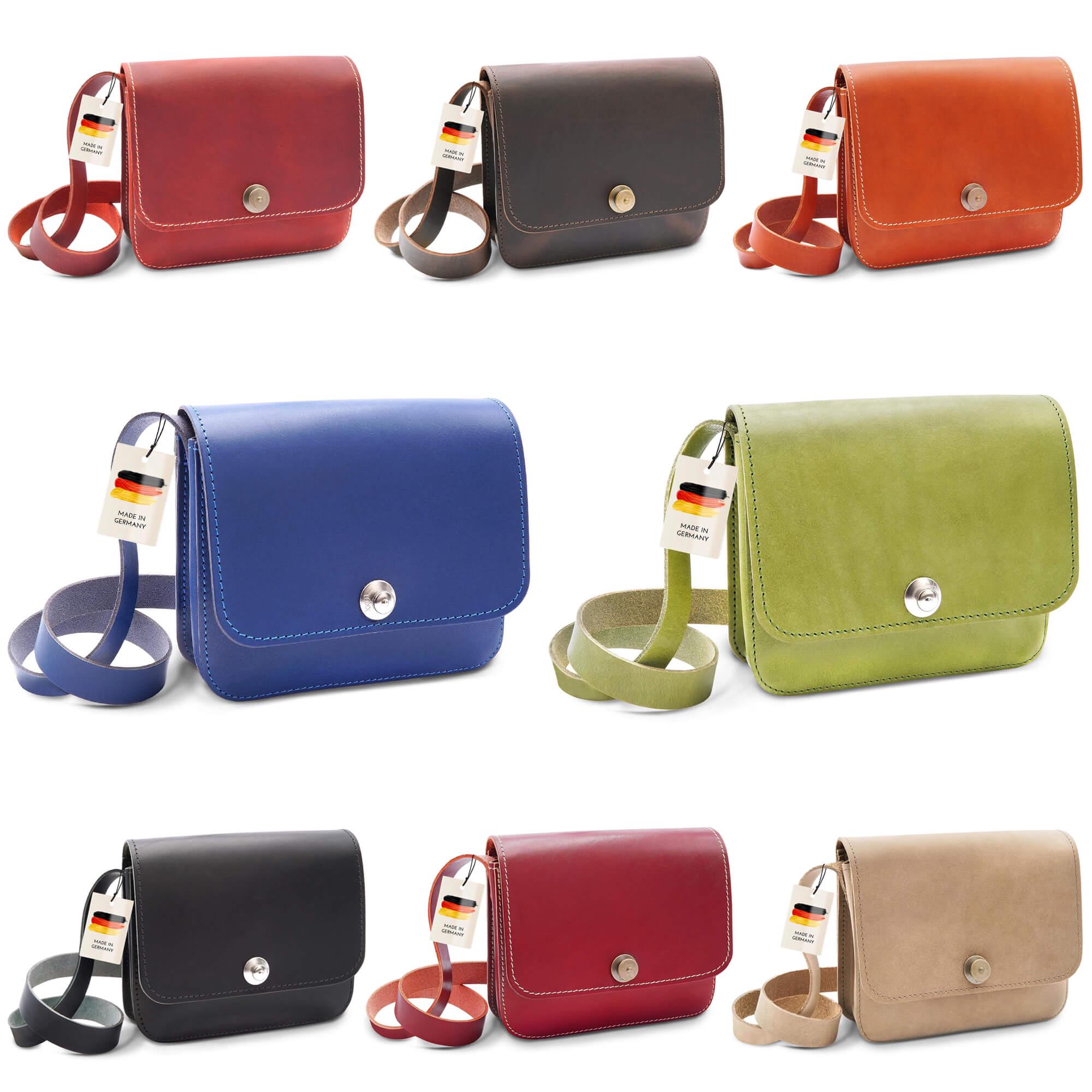 Leather bag for women & men | Handbag made of genuine leather | Shoulder strap crossbody bag | Shoulder bag cowhide | colorful leather bag