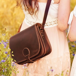 shoulder bag | Leather handbag | Saddlebag | Crossbody Bag | for women | gift for mom | grandma | girlfriend | Bag "Victoria"