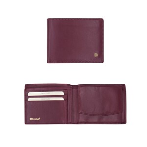 Cartera de hombre Hock en color negro o burdeos de piel