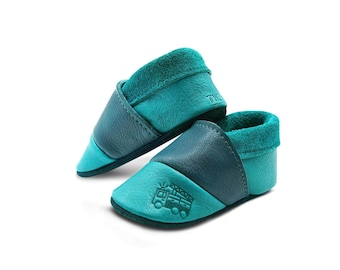 Crawling slippers fire brigade | Children's shoes baby and child | Crawling shoes boy | ORGANIC leather | soft first-walking shoes boy | Finkes | Slippers
