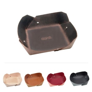 THEWO pocket emptying Gustav made of leather unisex leather tray key tray jewelry bowl leather bowl Made in Germany