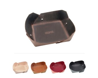 THEWO pocket emptyer Gustav made of leather unisex leather tray key tray jewelry tray leather tray Made in Germany