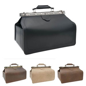 Gladstone | Doktortasche für Damen & Herren |  | Arztkoffer | Arzttasche | Hebammentasche | aus Leder | ohne Fächer