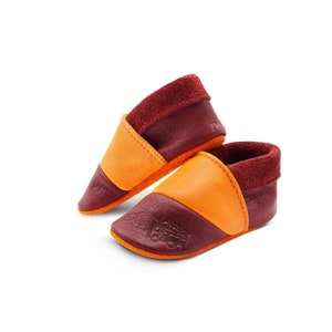 Crawling slippers fire brigade | Children&#39;s shoes baby and child | Crawling shoes boy | ORGANIC leather | soft first-walking shoes boy | Finkes | Slippers