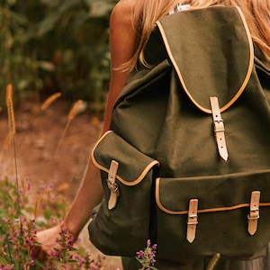 Mochila de caza retro | perfecto para senderismo, bushcraft, supervivencia al aire libre y viajes | repelente al agua | Moda y complementos vintage.
