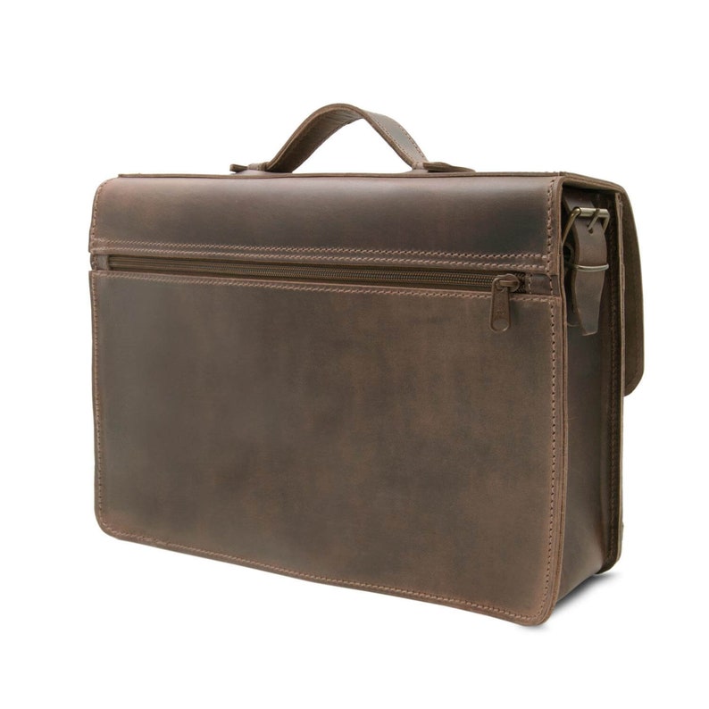 Briefcase Naples made of leather for women & men work bag Business bag Shoulder bag Made in Germany image 3