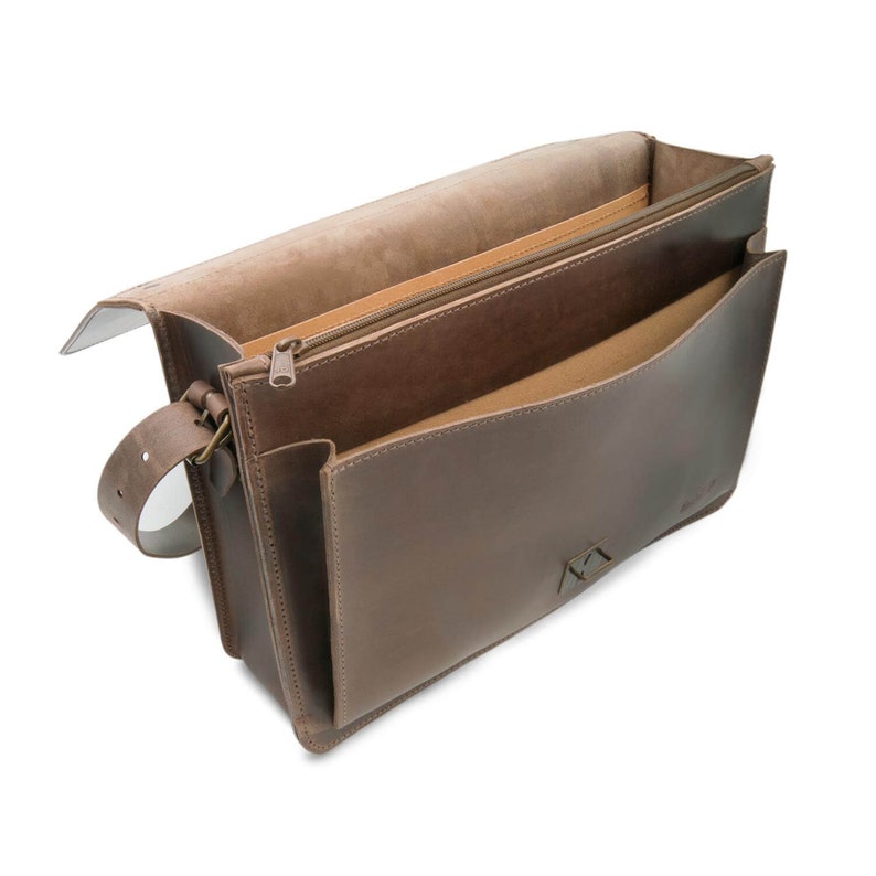 Briefcase Naples made of leather for women & men work bag Business bag Shoulder bag Made in Germany image 4