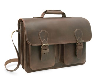 Briefcase "Berlin" made of leather for women & men | Business bag | shoulder bag | Leather bag Made in Germany