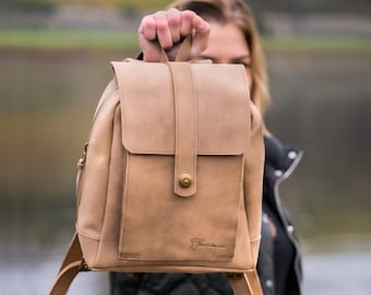 THIELEMANN Sofia backpack made of leather for women. Leather backpack, hiking backpack, city backpack, made in Germany