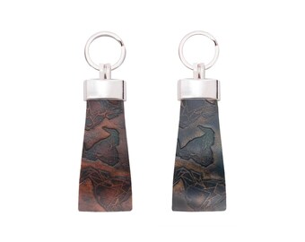 Leather keychain | TAURUS | Loop jewelry pendant, lanyard with engraving, key ring | Leather pendant | Gift idea