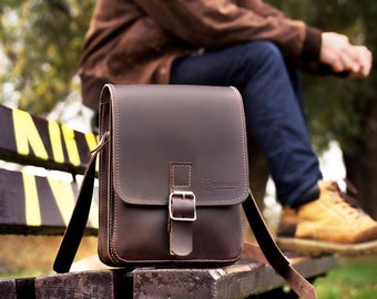 Leather shoulder bag | for men | handbag | shoulder bag | bum bag | perfect as a gift