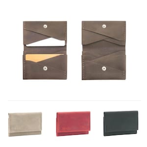 THEWO Kartenetui "Marlin" aus Leder unisex Geldbörse Mini-Wallet Kreditkarten Kartenhalter für 9 Karten Made in Germany