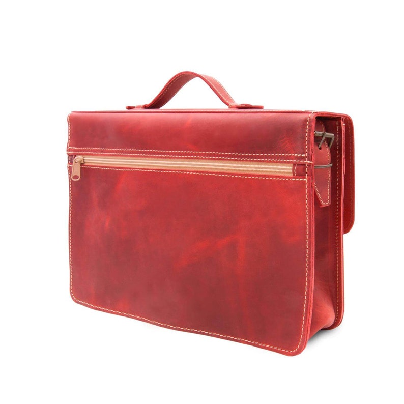 Briefcase Naples made of leather for women & men work bag Business bag Shoulder bag Made in Germany image 7