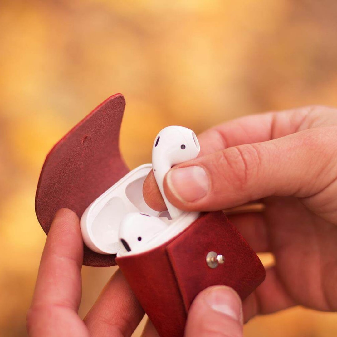 Leather Airpod Case Keychain Full Protection Cover Etsy UK