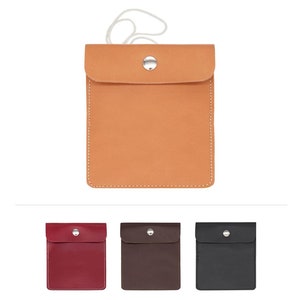 Bolsa de pecho de cuero | Bolsillo en el pecho | pequeño compañero de viaje | Cubierta del billete de autobús | Cartera de viaje para dinero hecha en Alemania.