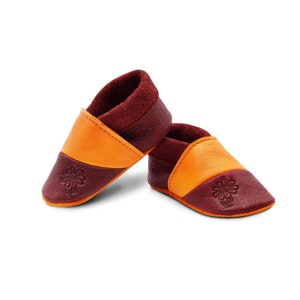 Crawling shoes for boys & girls | Hand-sewn from eco-leather | Soft first-walker shoes | Slippers | First birthday gift | Unisex slippers
