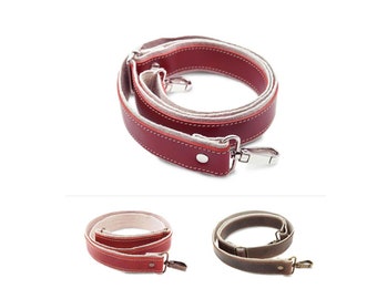 THIELEMANN carrying strap with carabiners made of leather & belt shoulder strap bag strap adjustable carrying strap leather strap