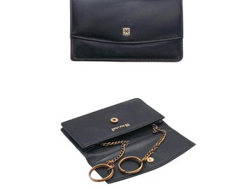 Purse Men Key Wallet Black Purse Leather Gift Idea 