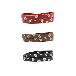 Edelweiss ladies bracelet | Adjustable leather jewellery | Real leather wrap bracelet | Easy to put on and take off | Modern dirndl jewellery