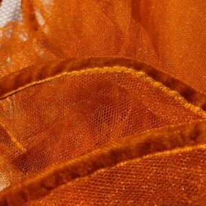 Burnt Orange Veil Autumn Wedding Veil Recycled Eco-Friendly Bride Velvet Edge Veil Custom Veil image 8