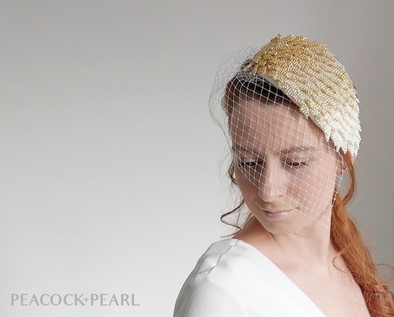Bridal Birdcage Veil Fascinator 