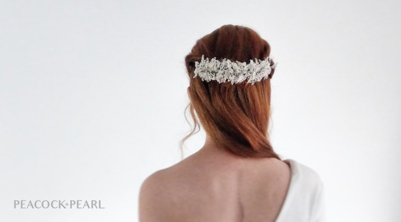 Bridal Headpiece Wedding Head Hair Piece Wedding Hairpiece Bridal Hair Accessory Bridal Hair Vine SAMPLE SALE image 6