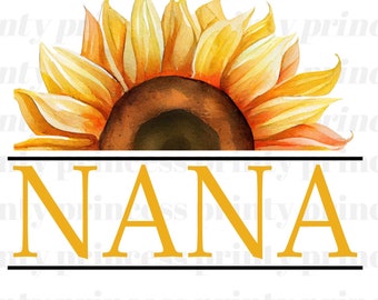 Nana PNG, Sunflower Nana Png, Boho Sublimation, png, grandma png, Mothers Day PNG, Mom Sublimation Design, Mama Shirt, Design Download