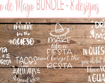 Cinco de Mayo design bundle svg, taco png, dxf, eps cut file cricut Commercial Use