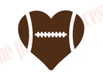 Download Football heart svg | Etsy