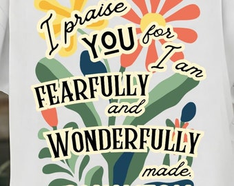 Christian Floral Shirt PNG | Trendy Modern Faith Design | Inspirational Scripture Tee Art Download