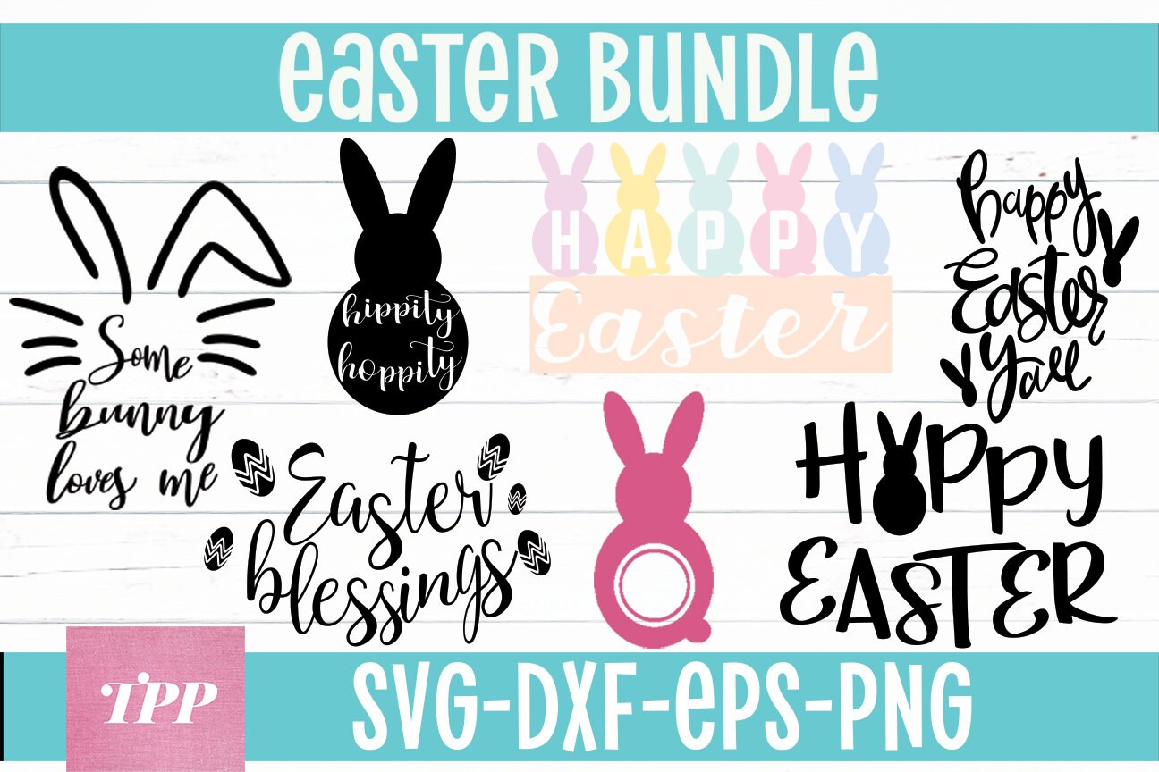 Download Easter Svg Bundle Easter Bunny Svg Easter Spring Png Dxf Etsy