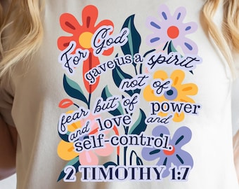 Christian Floral Shirt PNG | Trendy Modern Faith Design | Inspirational Scripture Tee Art Download