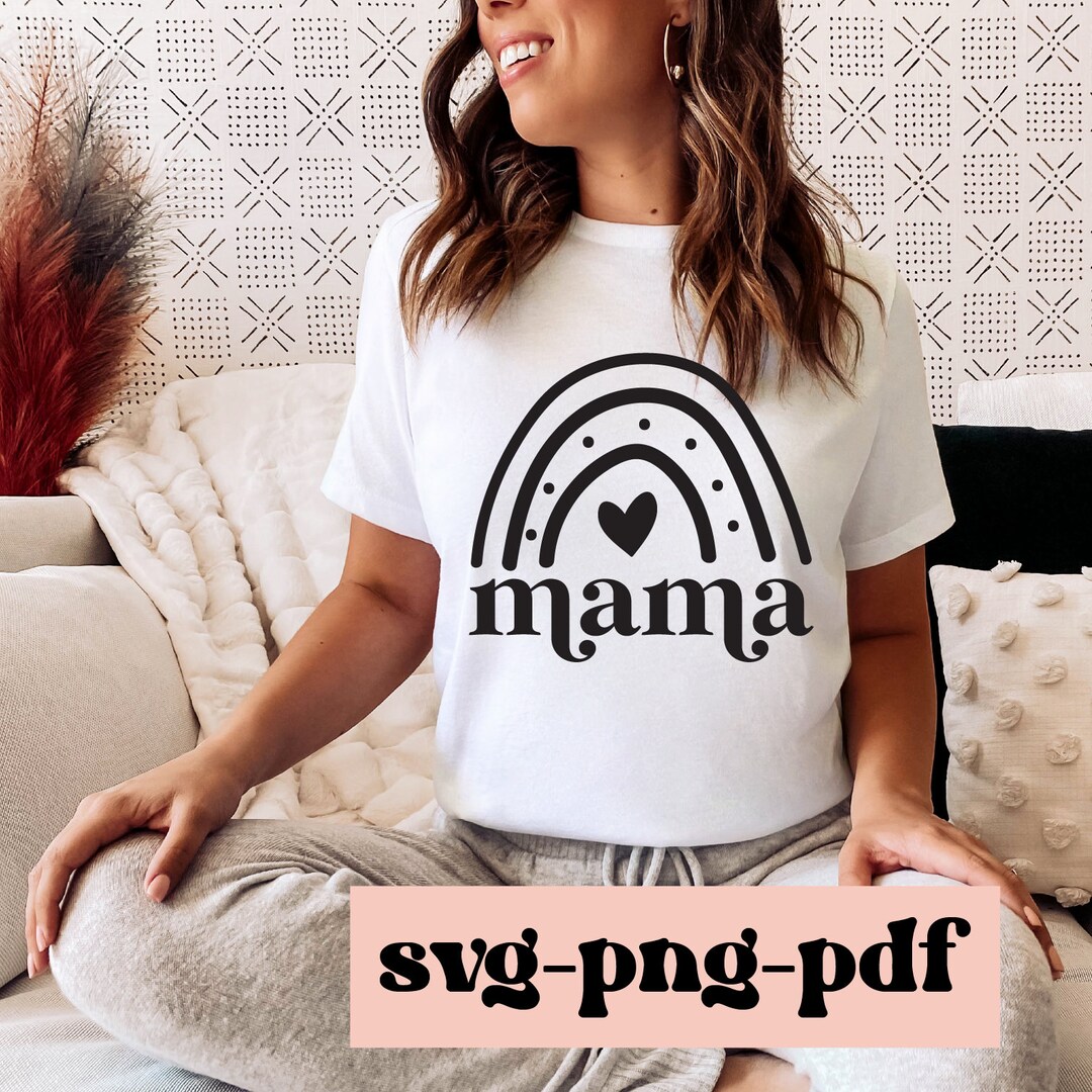 Mama Rainbow Svg, Rainbow Mom Svg, Mothers Day Svg, Mother Cut File Etsy