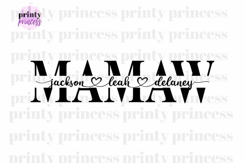 Mamaw SVG, PNG, PDF Split Mamaw Frame Svg, Mother's Day Svg, Mom Cut ...