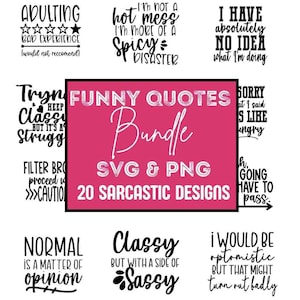 Lustige Zitate Bundle svg, Sarkasmus SVG-Bundle, sarkastisches SVG-Bundle, sarkastisches Sprüche Bundle