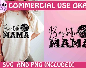 Basketball Mama SVG, Basketball PNG, Sport Mom svg, basketball svg, plik sublimacyjny Basketball Mama Iron On Design Instant Download Digital