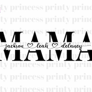 Mama SVG, PNG, PDF Split Mama frame svg, Moederdag Svg, moeder gesneden bestand, Mama omtrek, Mama png, cricut silhouet svg gesneden bestand