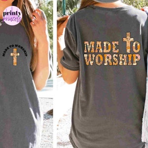 Made to Worship PNG, Jesus Sublimation Digital Design Download, Christian png, bible verse pngs, flower church png, floral png design, retro