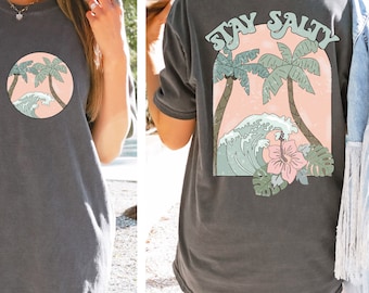 Stay Salty png - ビーチ PNG - 夏の昇華ファイル - ビンテージ ビーチ ダウンロード - レトロ サマー インスタント ダウンロード - ビーチ昇華シャツ