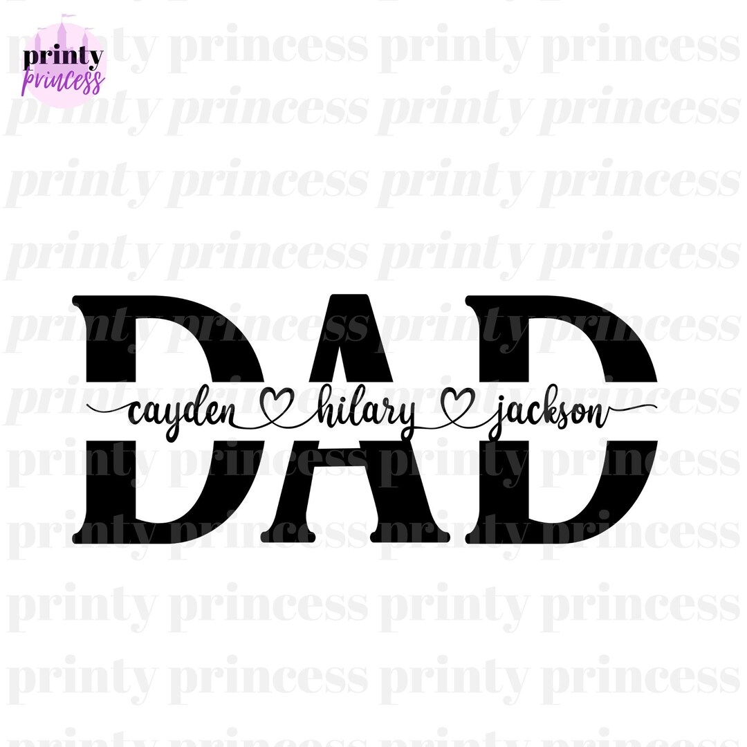 Dad SVG, Father Svg, Father's Day Svg, Dad Split Name Frame Svg, Dad ...