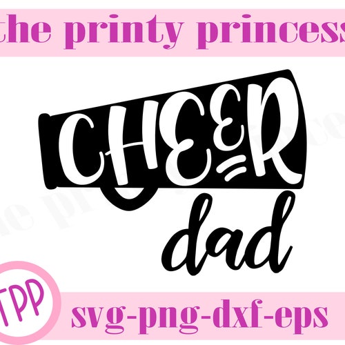 Cheer Dad SVG Cheerleader Silhouette Svg Dxf Png Mirrored | Etsy