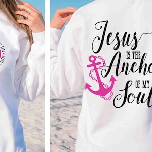 Jesus is My Anchor SVG, PNG, Anchor svg, Bible Verse Svg, Church Svg, Christian Svg, Bible Quotes Shirt Svg, Png, Pocket and Back Designs
