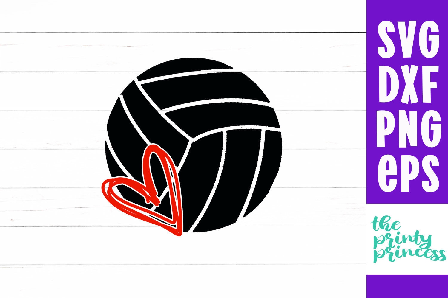 Volleyball Heart svg volleyball digital svg png dxf cut | Etsy